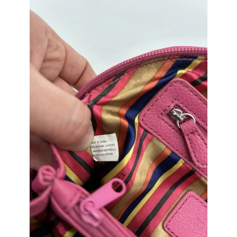 Vintage Tignanello Hot Pink Leather Mini Dome Satchel Handbag Y2K‎ Style Tassel